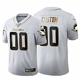 Customized Men's Nike Dolphins White Golden Edition 100th Season Vapor Untouchable Limited Jersey,baseball caps,new era cap wholesale,wholesale hats